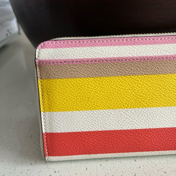 Kate Spade Striped Zip Around Wallet - Picture 7 of 16